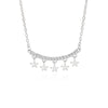 Simple Style Star Sterling Silver Polishing Plating Inlay Zircon Necklace