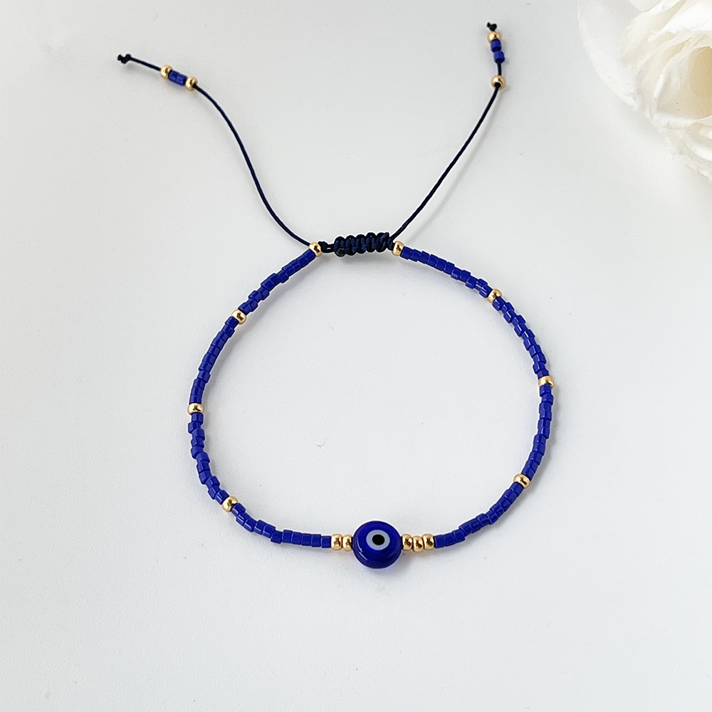 Casual Ethnic Style Eye Beaded Glass Unisex Bracelets