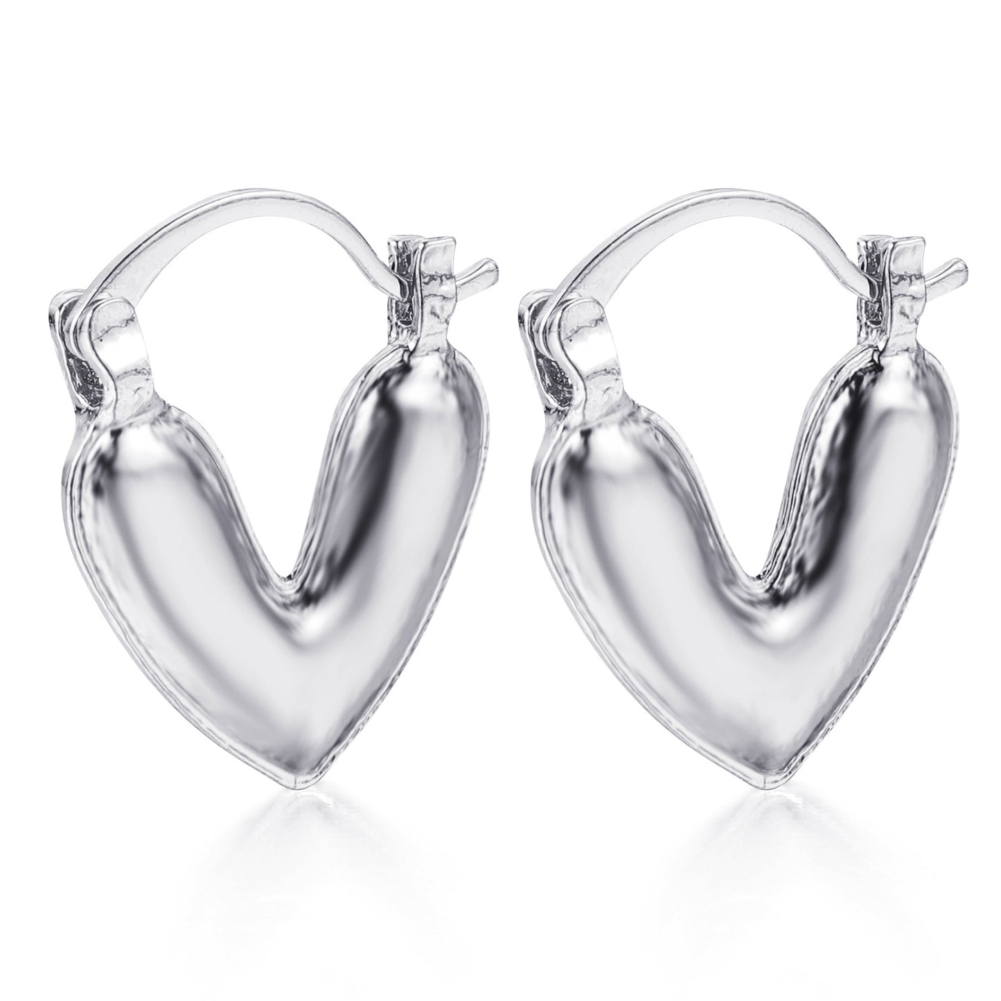 1 Pair Simple Style Classic Style Heart Shape Alloy Earrings