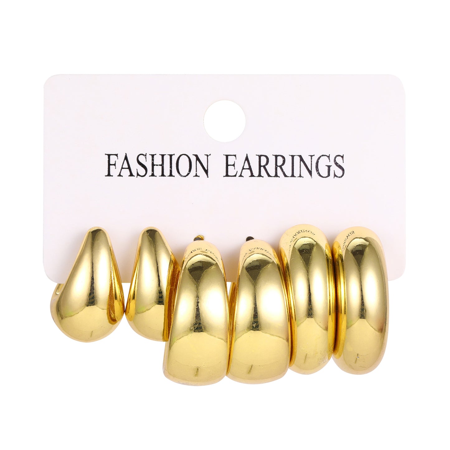 1 Set Retro Solid Color Plating Alloy Earrings