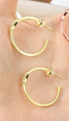 1 Pair Simple Style Pentagram Plating Inlay Copper Zircon 14k Gold Plated Ear Studs