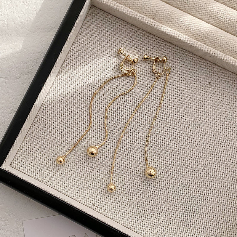 1 Pair Retro Simple Style Solid Color Plating Alloy Gold Plated Drop Earrings