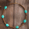 Retro Color Block Arylic Wood Beaded Women's Necklace