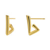 1 Pair Simple Style Geometric Plating Copper 18k Gold Plated Earrings