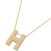 Hip-hop Exaggerated Punk Letter Copper Plating Inlay Zircon 18k Gold Plated Pendant Necklace