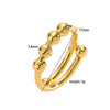 Ig Style Classic Style Geometric Copper Plating 18k Gold Plated Open Rings