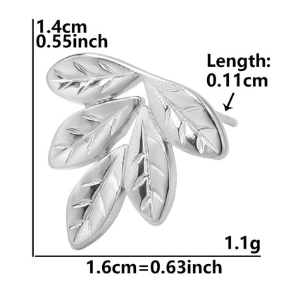 1 Pair Simple Style Flower Butterfly Plating Stainless Steel Ear Studs