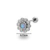 1 Piece Simple Style Classic Style Flower Plating Inlay Stainless Steel Zircon 18k Gold Plated Ear Studs