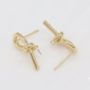 1 Pair Simple Style Commute Solid Color Plating Copper 14k Gold Plated Ear Studs