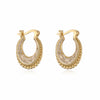 1 Pair Elegant Streetwear C Shape Plating Inlay Copper Zircon Gold Plated Earrings