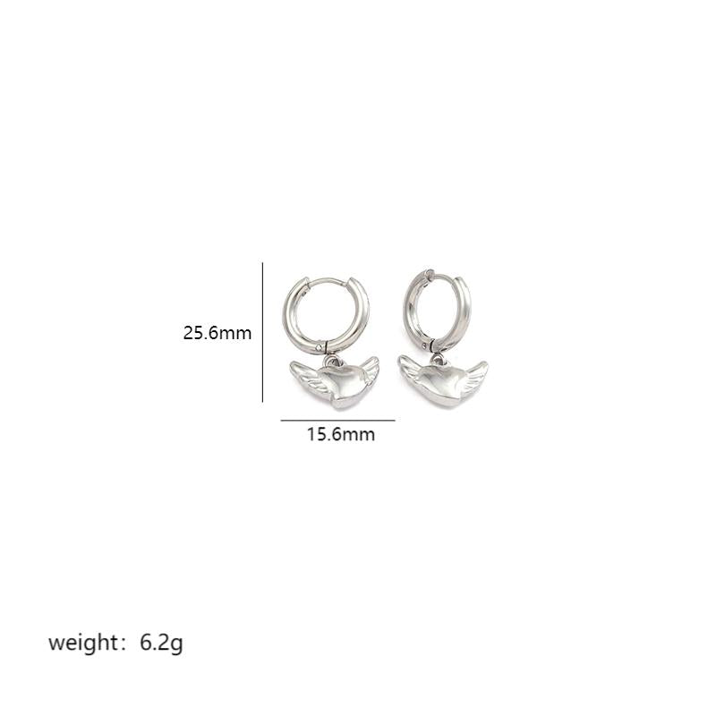 1 Pair Simple Style Solid Color Plating Stainless Steel 18k Gold Plated Drop Earrings