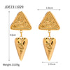 1 Pair Ig Style Devil's Eye Plating Stainless Steel 18k Gold Plated Drop Earrings