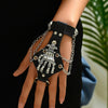 Punk Hand Skull Alloy Leather Unisex Bracelets