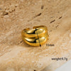 Wholesale Retro Simple Style Geometric Copper Plating 18k Gold Plated Open Rings