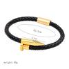 1 Piece Fashion Bullet Stainless Steel Leather Epoxy Men's Bracelets