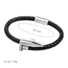 1 Piece Fashion Bullet Stainless Steel Leather Epoxy Men's Bracelets