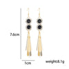 1 Pair Simple Style Round Plating Inlay Copper Zircon 14k Gold Plated Drop Earrings