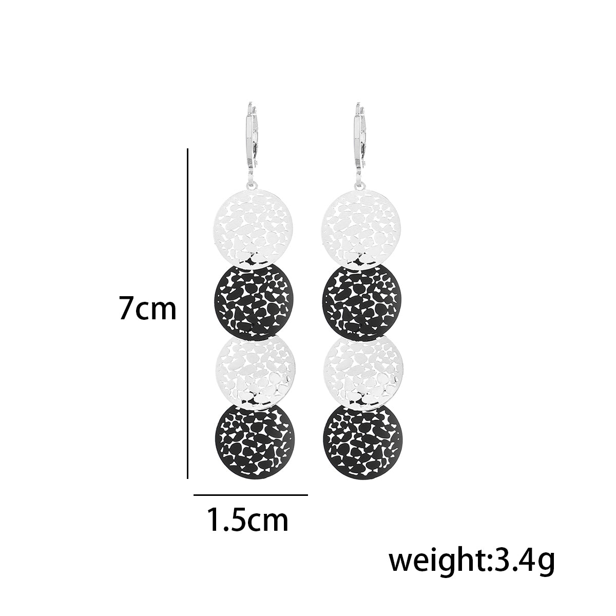 1 Pair Simple Style Geometric Hollow Out Inlay Copper Zircon Drop Earrings