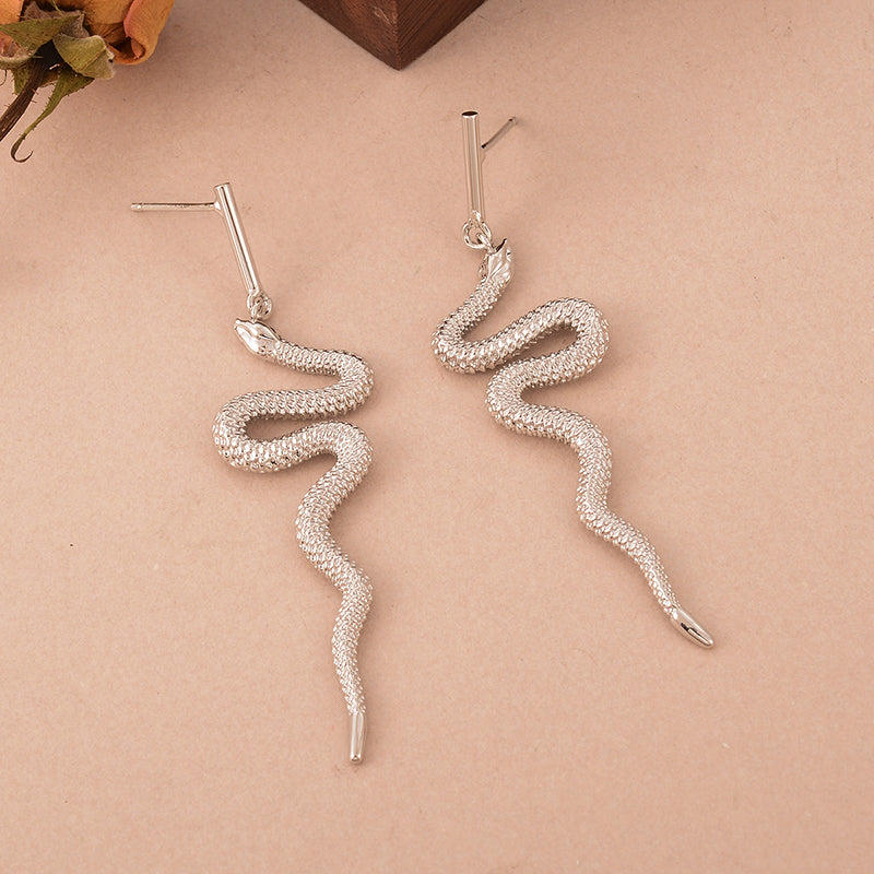 1 Pair Ig Style Snake Copper 18k Gold Plated White Gold Plated Ear Studs