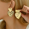 1 Pair Hip-hop Luxurious Cross Heart Shape Skeleton Alloy Iron Drop Earrings