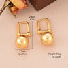 1 Pair Ig Style Round Copper 18k Gold Plated Drop Earrings