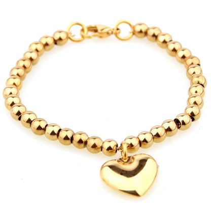 Sweet Heart Shape Alloy Plating Women's Bracelets Necklace