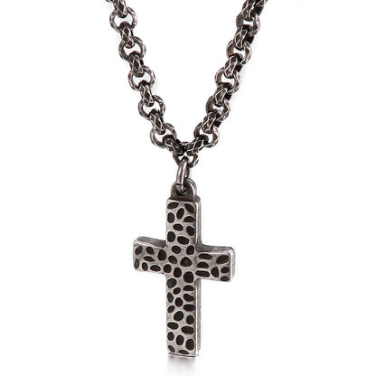 Hip-hop Retro Cross Titanium Steel Bracelets Necklace