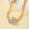 Lady Shamrock Gold Plated Rhinestones Alloy Wholesale Choker