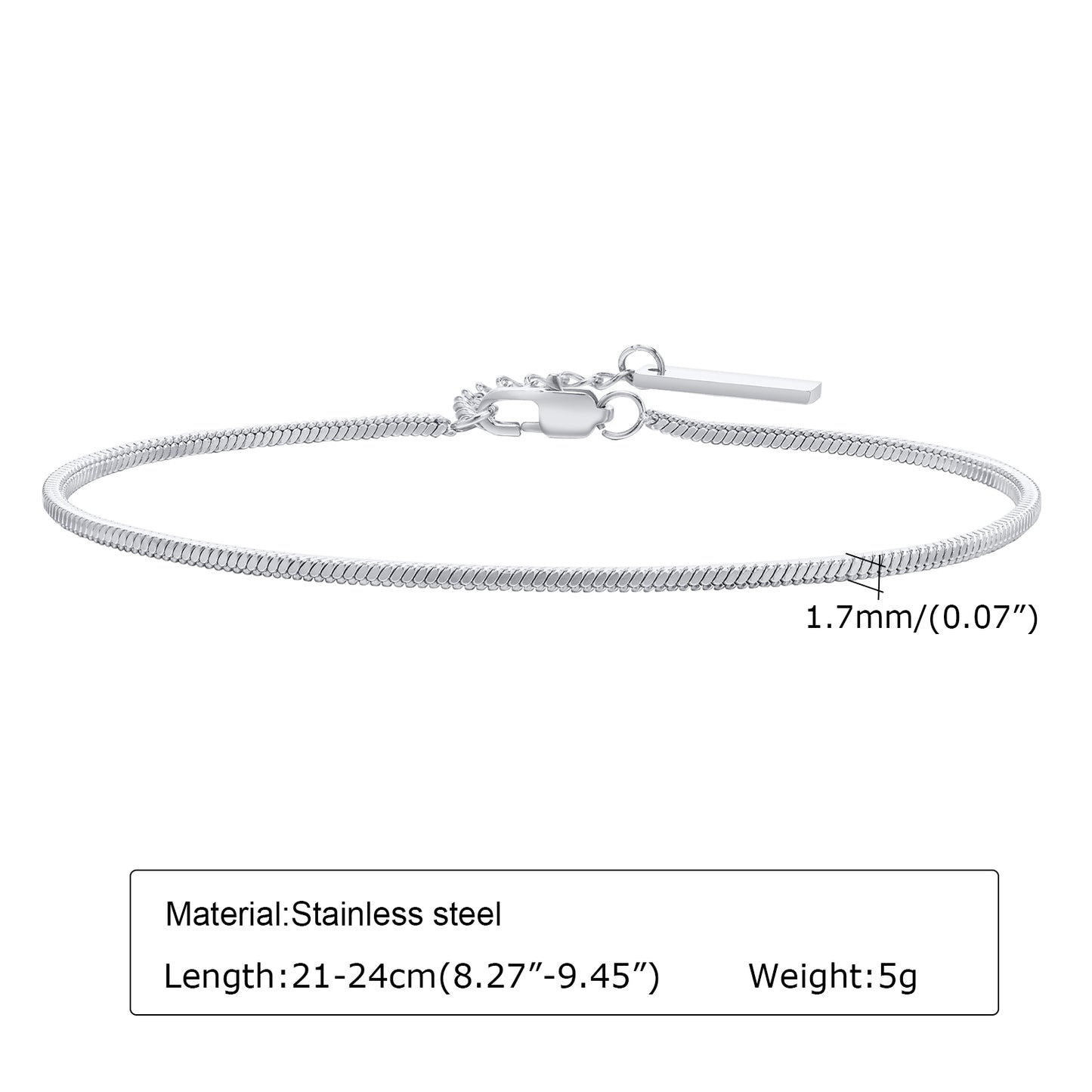 Simple Style Solid Color Stainless Steel Plating 18k Gold Plated Bracelets