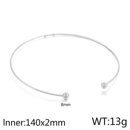 Simple Style C Shape Titanium Steel Plating Choker