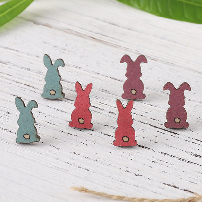 Wholesale Jewelry Retro Rabbit Wood Ear Studs