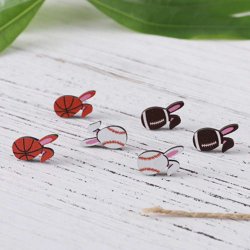 Wholesale Jewelry Retro Rabbit Wood Ear Studs