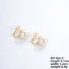 1 Pair Ig Style Elegant Simple Style Geometric Epoxy Plating Inlay Copper Pearl Ear Cuffs