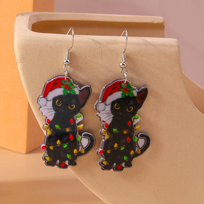 1 Pair Cute Cartoon Character Plastic Zinc Alloy Drop Earrings