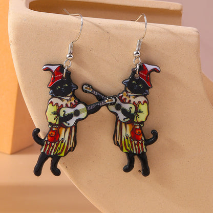 1 Pair Cute Cartoon Character Plastic Zinc Alloy Drop Earrings