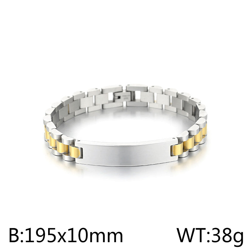 Casual Retro Solid Color Titanium Steel Plating Bracelets