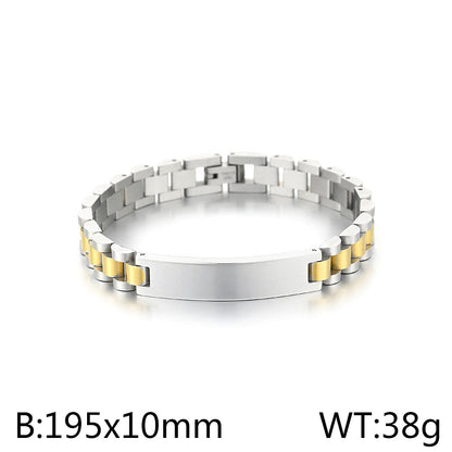 Casual Retro Solid Color Titanium Steel Plating Bracelets