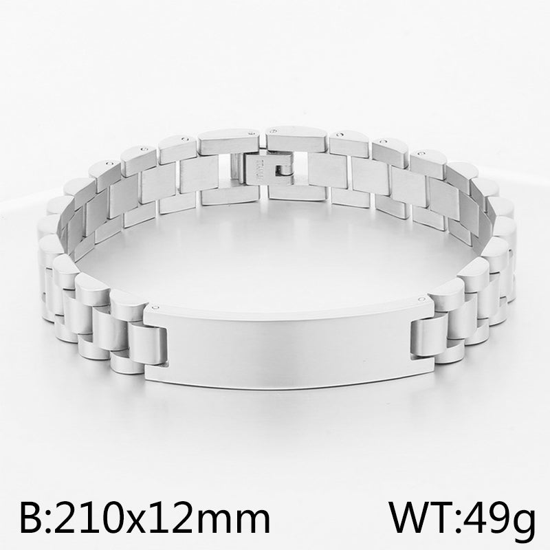 Casual Retro Solid Color Titanium Steel Plating Bracelets