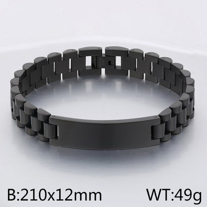 Casual Retro Solid Color Titanium Steel Plating Bracelets