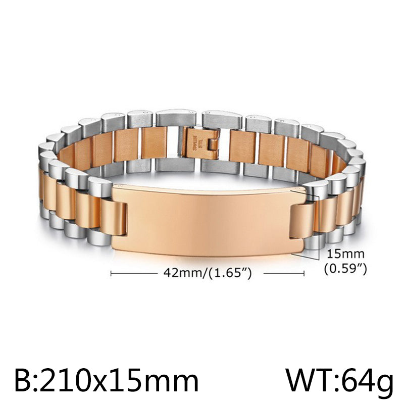 Casual Retro Solid Color Titanium Steel Plating Bracelets