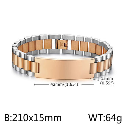 Casual Retro Solid Color Titanium Steel Plating Bracelets