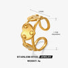 Ig Style Heart Shape Butterfly Stainless Steel Plating 18k Gold Plated Open Rings