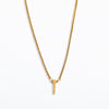 Simple Style Letter Titanium Steel 18k Gold Plated Pendant Necklace