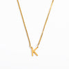 Simple Style Letter Titanium Steel 18k Gold Plated Pendant Necklace