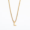 Simple Style Letter Titanium Steel 18k Gold Plated Pendant Necklace