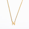 Simple Style Letter Titanium Steel 18k Gold Plated Pendant Necklace