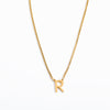 Simple Style Letter Titanium Steel 18k Gold Plated Pendant Necklace