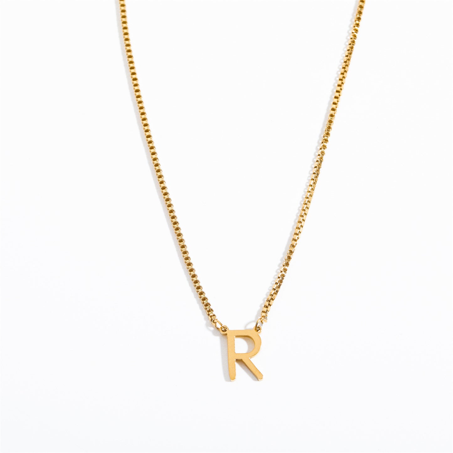 Simple Style Letter Titanium Steel 18k Gold Plated Pendant Necklace