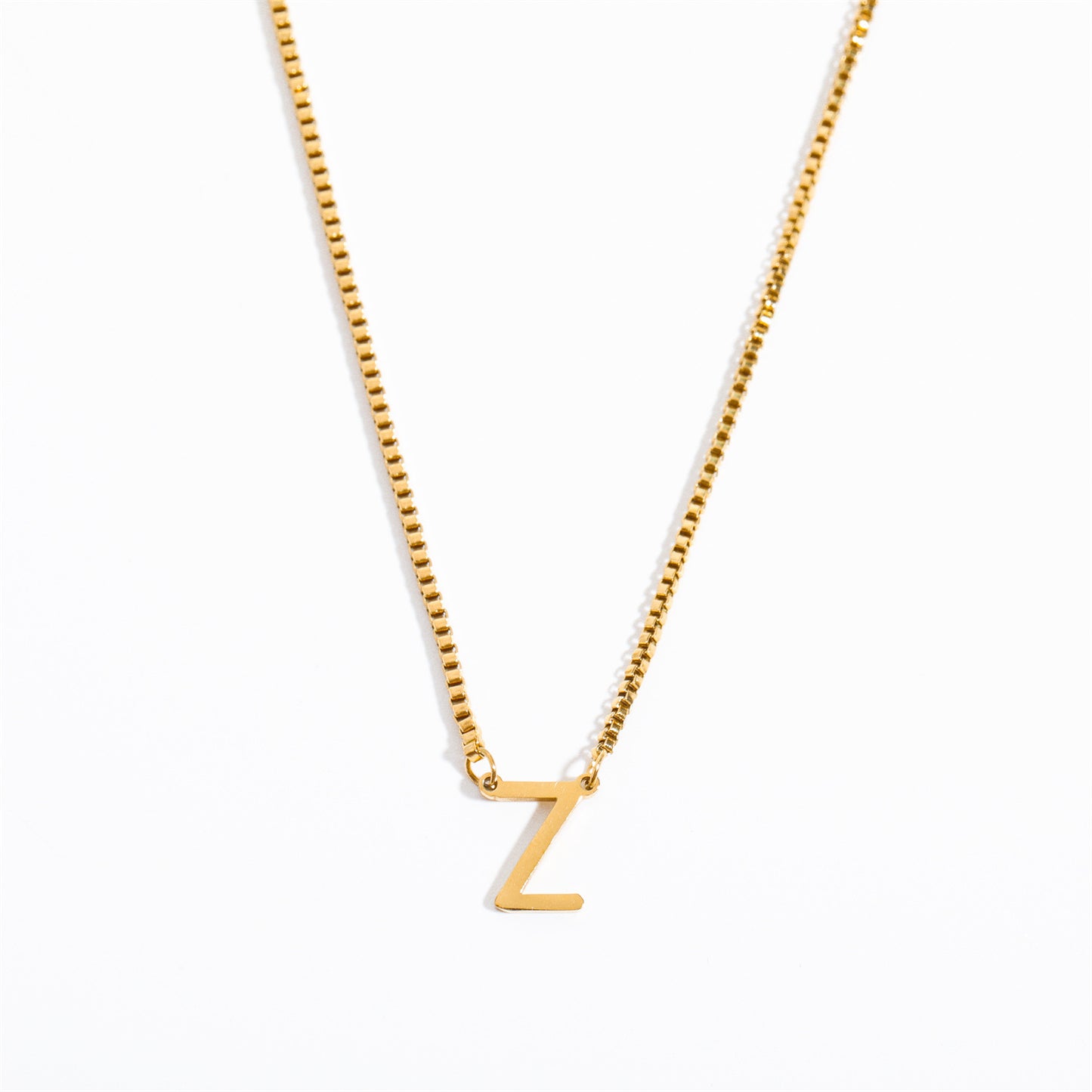 Simple Style Letter Titanium Steel 18k Gold Plated Pendant Necklace