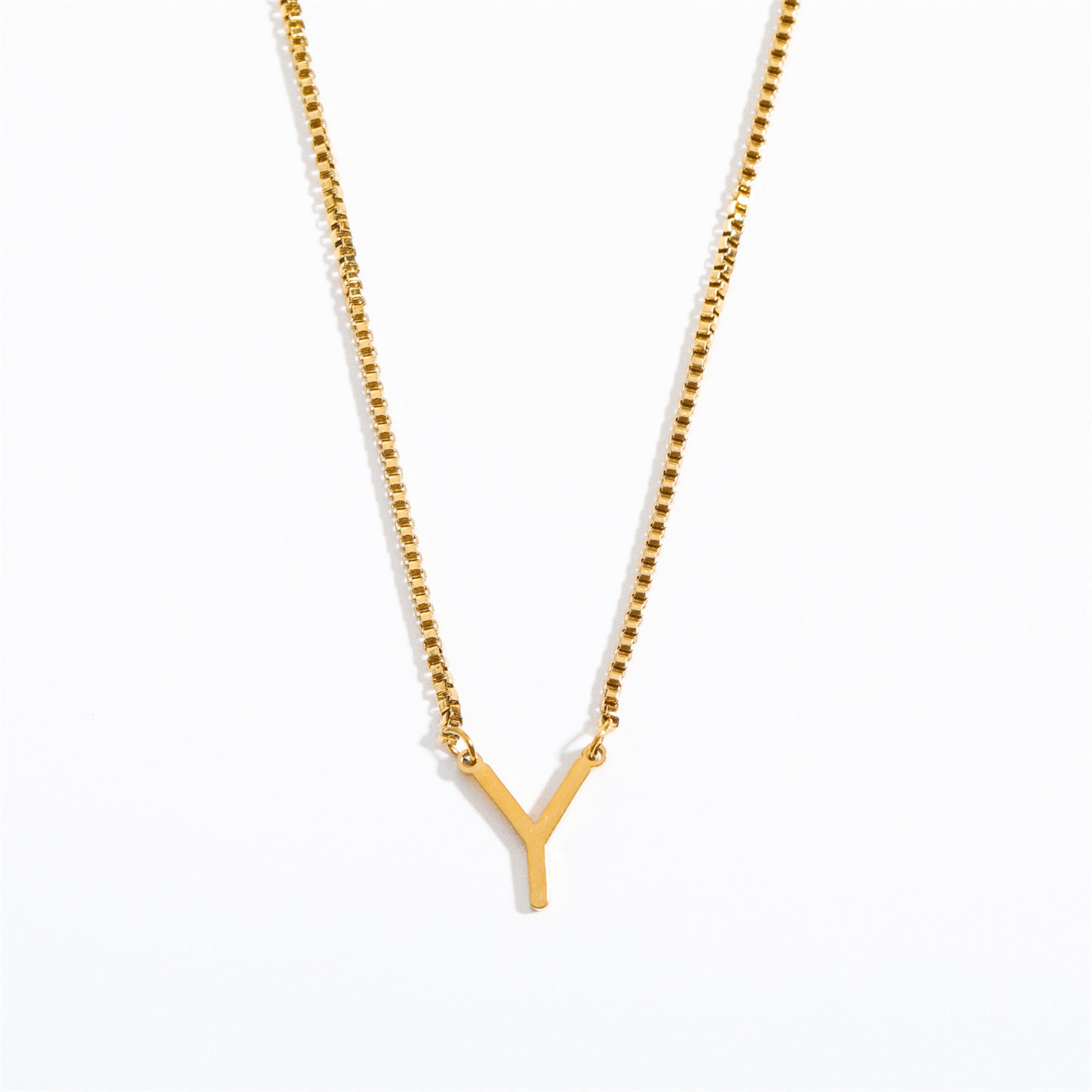 Simple Style Letter Titanium Steel 18k Gold Plated Pendant Necklace